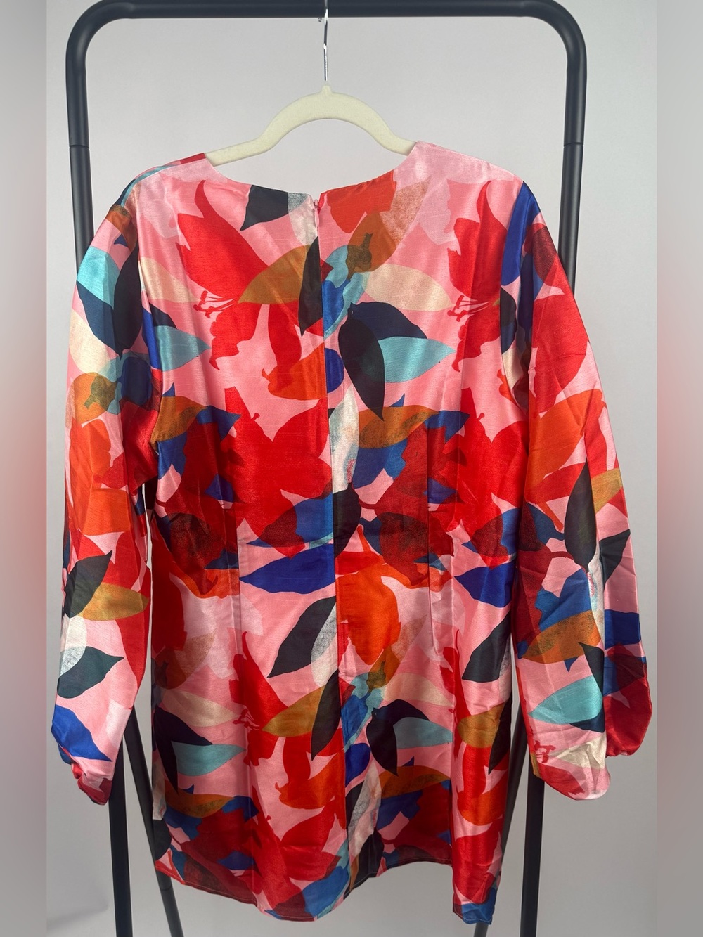 Anthropologie Hutch Carolyn Papier Mache Mini Dress XL Coral Floral NWT - Picture 5 of 8